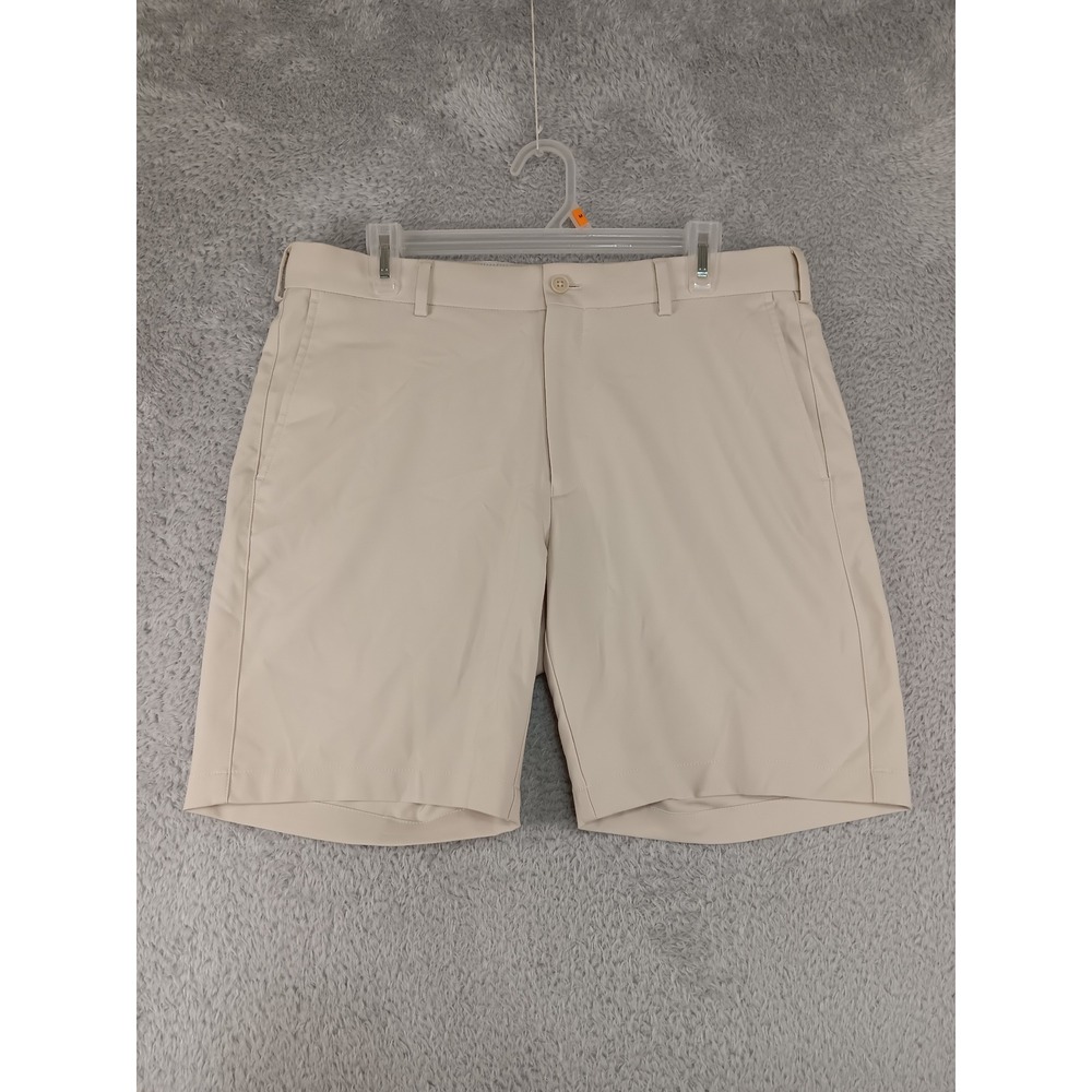 Peter Millar Shorts Men Size 33 Tan Salem Classic Fit Performance Golf Stretch